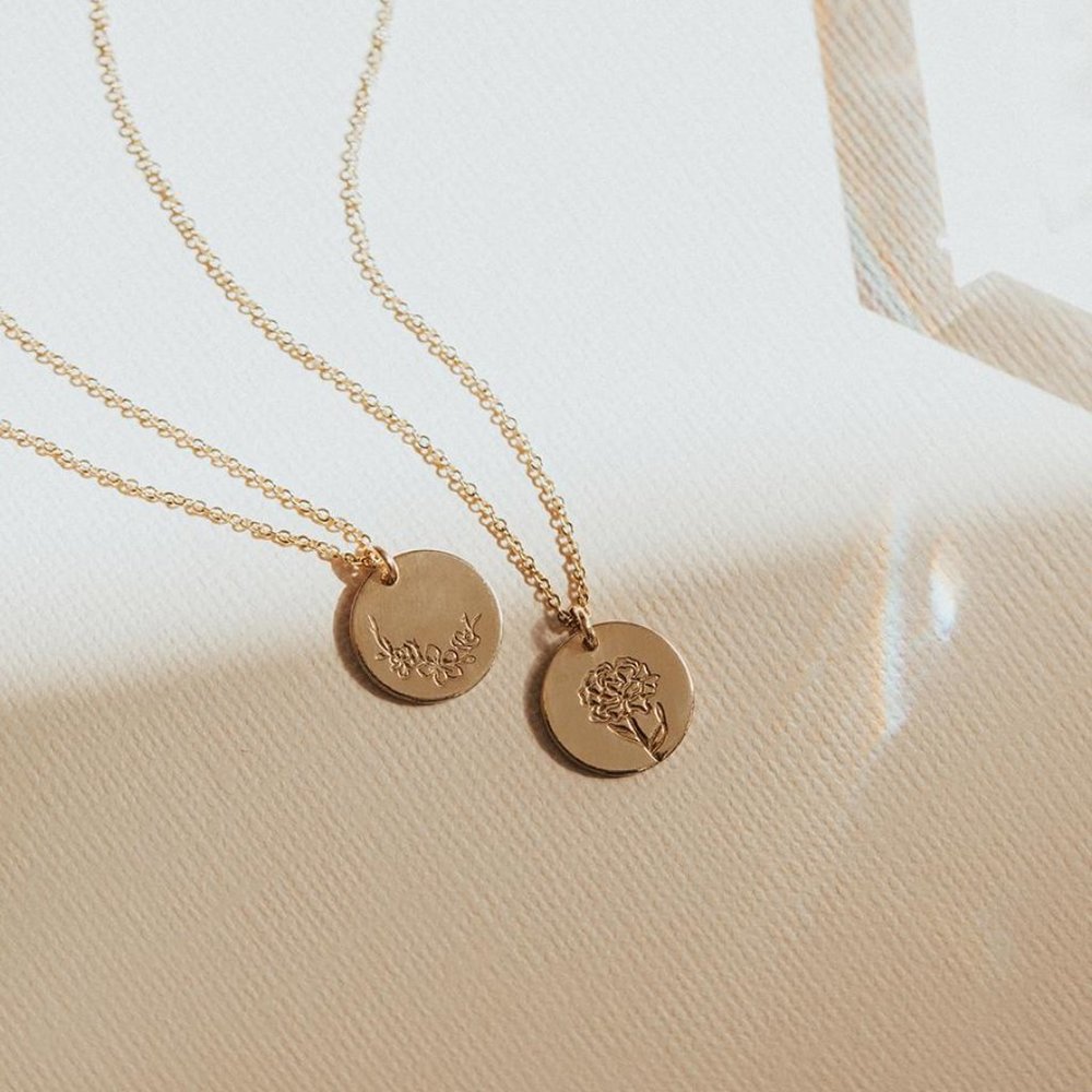 March Birth Flower Cherry Blossom Pendant Necklace - Picture 4 of 13